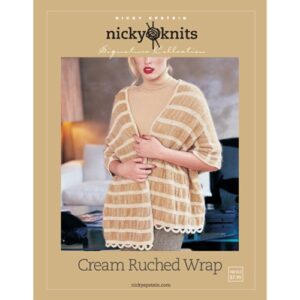 Nicky Epstein Cream Ruched Wrap