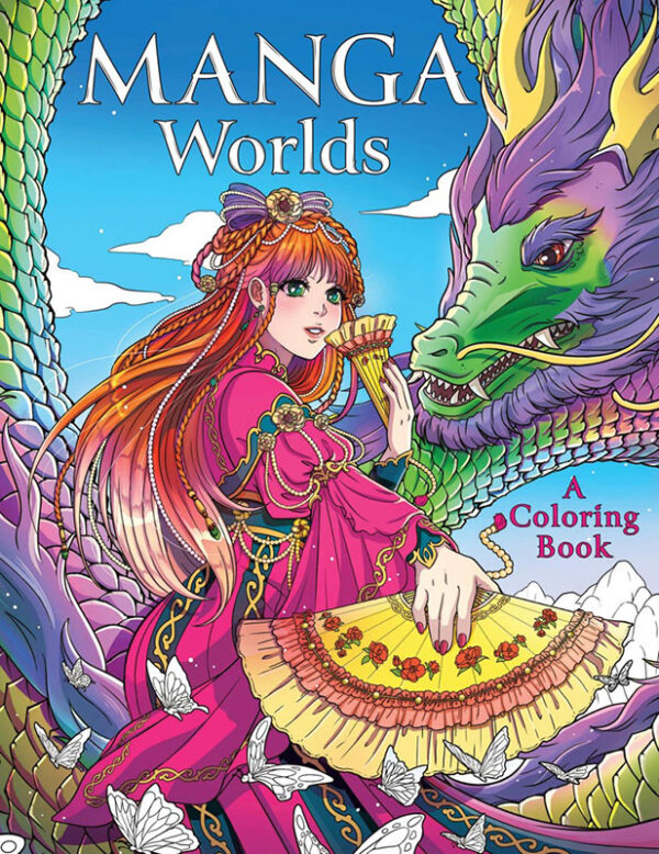 Manga Worlds: A Coloring Book